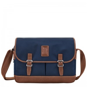 Longchamp Boxford L Crossbody Bag Blau | 9812QPYGK