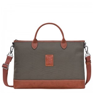 Longchamp Boxford S Briefcase Braun | 3247URXEA