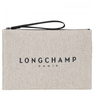 Longchamp Essential Pouch Ecru | 6831NUIAK