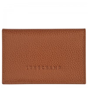 Longchamp Le Foulonné Card Holder Caramel | 4061APXIB