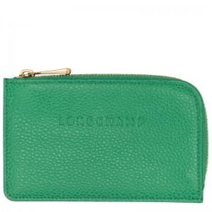 Longchamp Le Foulonné Card Holder Grün | 3169LJQGF