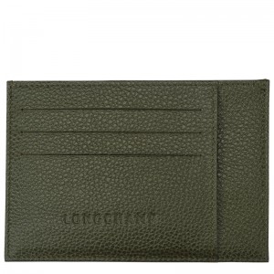 Longchamp Le Foulonné Card Holder Khaki | 5381ZPJFC