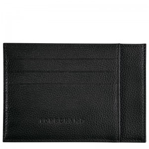 Longchamp Le Foulonné Card Holder Schwarz | 8945MURCY