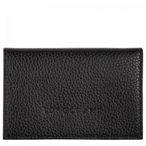 Longchamp Le Foulonné Card Holder Schwarz | 4271QTVYP