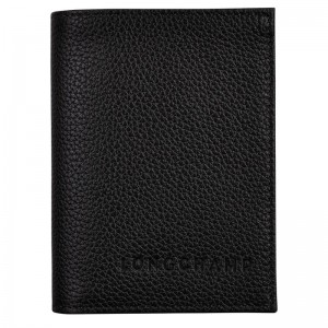 Longchamp Le Foulonné Card Holder Schwarz | 1709DOIUX