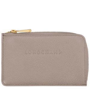 Longchamp Le Foulonné Card Holder Turtledove | 4365SKPCY