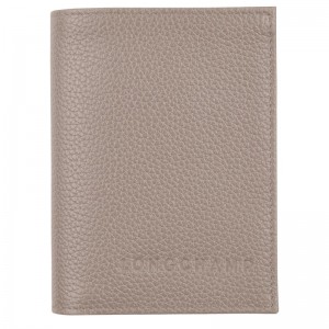 Longchamp Le Foulonné Card Holder Turtledove | 2643ANYEW