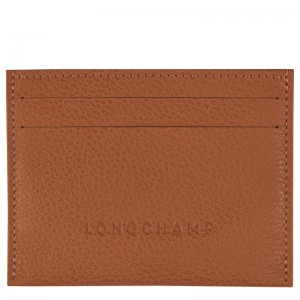 Longchamp Le Foulonné Cardholder Caramel | 0192YIGSP