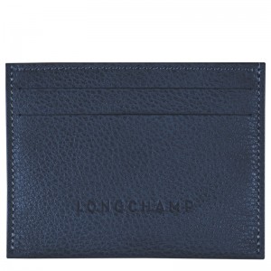 Longchamp Le Foulonné Cardholder Navy | 2186KANXJ