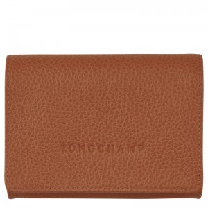 Longchamp Le Foulonné Coin Purse Caramel | 0153XYUTZ