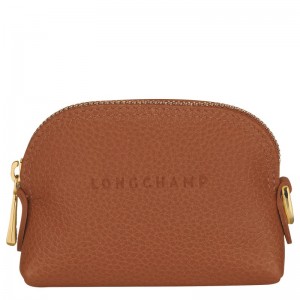 Longchamp Le Foulonné Coin Purse Caramel | 5491CGIAQ