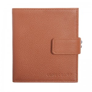 Longchamp Le Foulonné Compact Wallet Caramel | 4903OAJBC