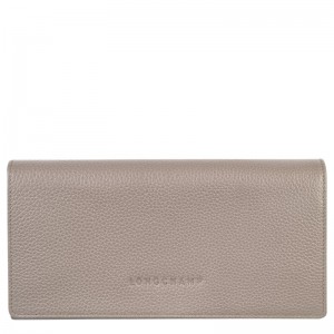 Longchamp Le Foulonné Continental Wallet Turtledove | 9031KPVLZ