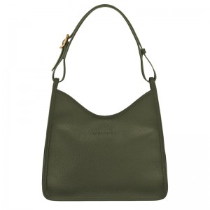 Longchamp Le Foulonné M Hobo Bag Khaki | 4793ILMJF