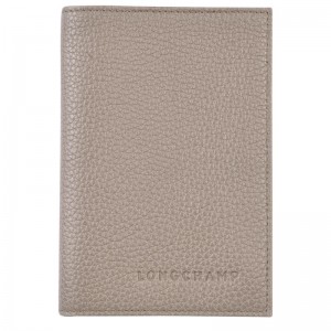 Longchamp Le Foulonné Passport Cover Turtledove | 3912XJMNZ