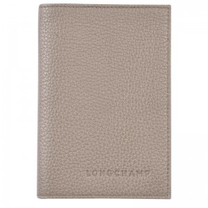 Longchamp Le Foulonné Passport Cover Turtledove | 0591WFSGV