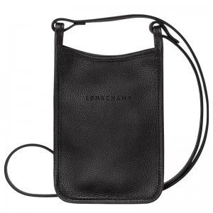 Longchamp Le Foulonné Phone Case Schwarz | 7648GEDVJ