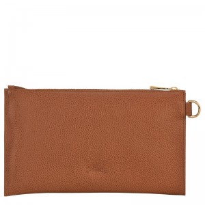 Longchamp Le Foulonné Pouch Caramel | 9416CTBDO