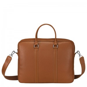 Longchamp Le Foulonné S Briefcase Caramel | 1435BPHID