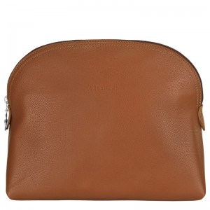 Longchamp Le Foulonné Toiletry Case Caramel | 3829ARHFJ