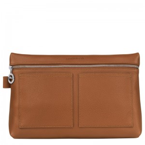 Longchamp Le Foulonné Toiletry Case Caramel | 2678EDVNP