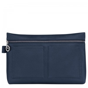 Longchamp Le Foulonné Toiletry Case Navy | 0416QTAHN