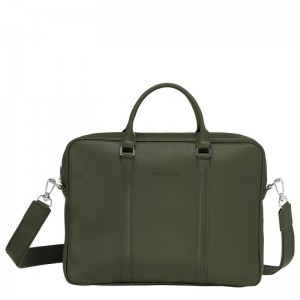 Longchamp Le Foulonné Xs Briefcase Khaki | 5937YXEOD