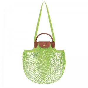 Longchamp Le Pliage Filet L Mesh Bag Grün Hell | 6487BDVXL