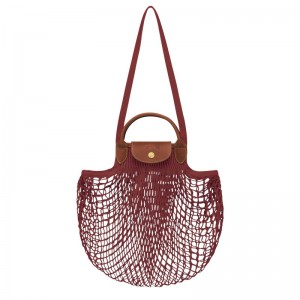 Longchamp Le Pliage Filet L Mesh Bag Mahogany | 2960ISYQD