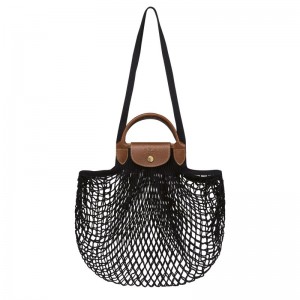 Longchamp Le Pliage Filet L Mesh Bag Schwarz | 8371GMDZO