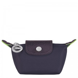 Longchamp Le Pliage Green Coin Purse Bilberry | 7905HFDVJ