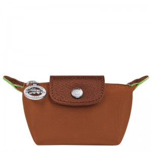 Longchamp Le Pliage Green Coin Purse Cognac | 7265KNVBX