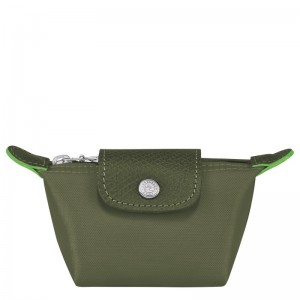 Longchamp Le Pliage Green Coin Purse Forest | 9650RHEUY