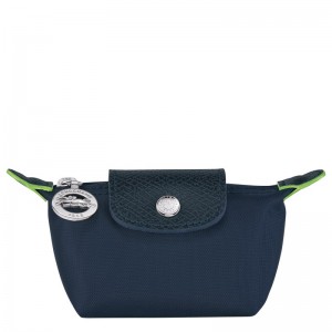 Longchamp Le Pliage Green Coin Purse Navy | 4297XFMWK