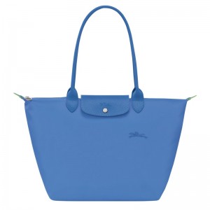 Longchamp Le Pliage Green L Tote Bag Cornflower | 1650HJORS