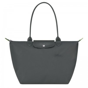 Longchamp Le Pliage Green L Tote Bag Graphite | 2194RVMDB