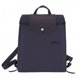 Longchamp Le Pliage Green M Backpack Bilberry | 3840YOMEA