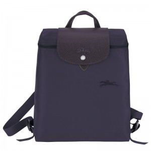 Longchamp Le Pliage Green M Backpack Bilberry | 0583SUIKV