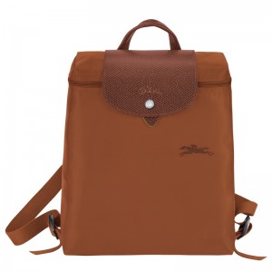 Longchamp Le Pliage Green M Backpack Cognac | 9817QEIJA