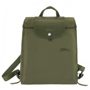 Longchamp Le Pliage Green M Backpack Forest | 6091JFBRT