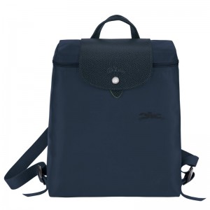 Longchamp Le Pliage Green M Backpack Navy | 7635BKIHY