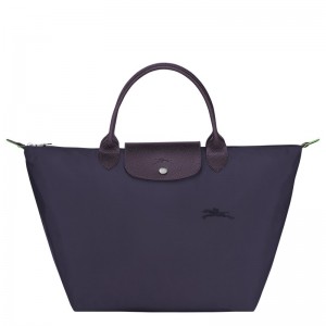 Longchamp Le Pliage Green M Handbag Bilberry | 8452ZXMNP