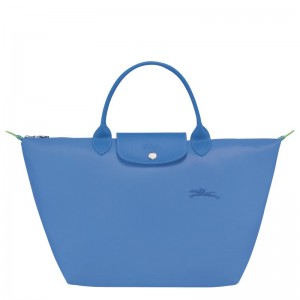 Longchamp Le Pliage Green M Handbag Cornflower | 9476CHNFR