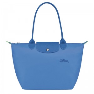 Longchamp Le Pliage Green M Tote Bag Cornflower | 3521GRLTY