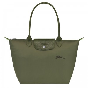 Longchamp Le Pliage Green M Tote Bag Forest | 5689XPSEC