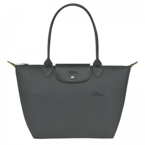 Longchamp Le Pliage Green M Tote Bag Graphite | 2839RVPAL