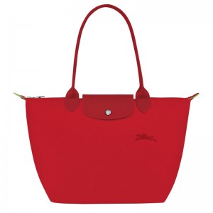 Longchamp Le Pliage Green M Tote Bag Tomato | 6458DQITC