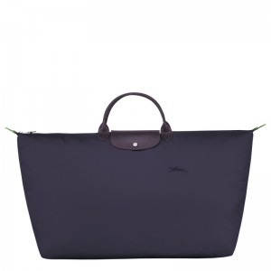 Longchamp Le Pliage Green M Travel Bag Bilberry | 2615JMORP