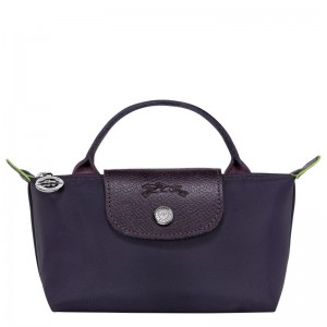 Longchamp Le Pliage Green Pouch With Handle Bilberry | 6820MTSWA