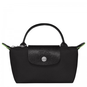 Longchamp Le Pliage Green Pouch With Handle Schwarz | 8514OYPMU